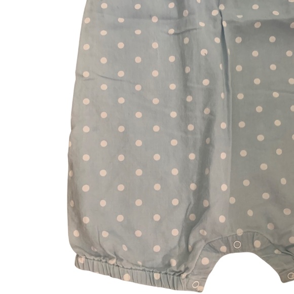 TUCKER + TATE Baby Polka Dot Chambray Off Shoulder Scoop Neck Romper - 24M - Picture 6 of 8